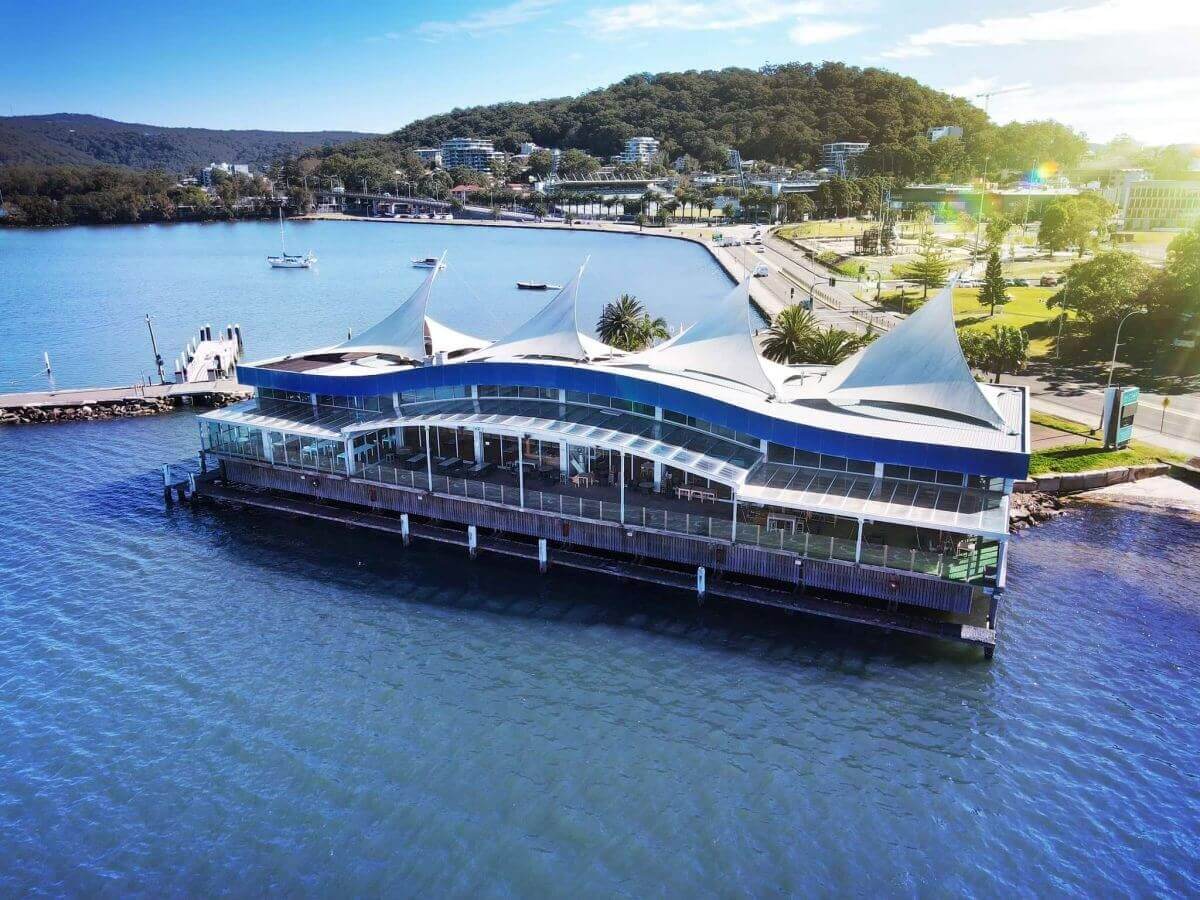 Aerial view of Drifter's Wharf, Gosford